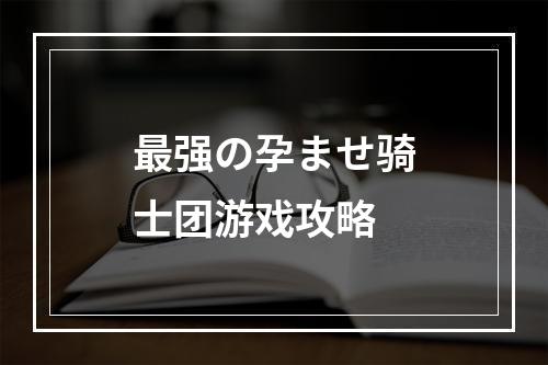 最强の孕ませ骑士团游戏攻略