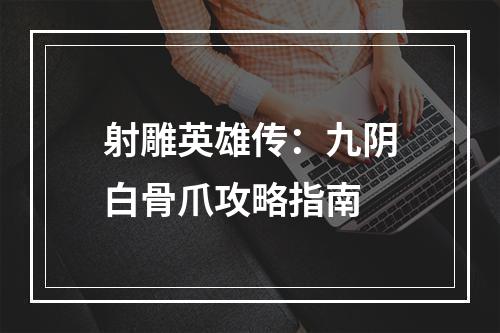 射雕英雄传：九阴白骨爪攻略指南