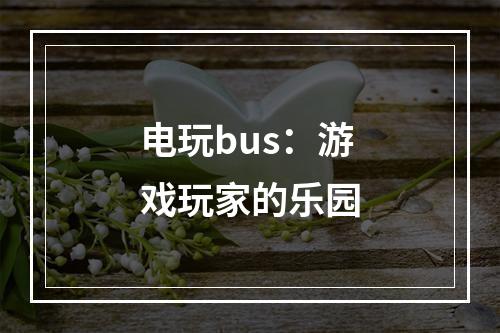 电玩bus：游戏玩家的乐园