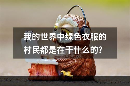 我的世界中绿色衣服的村民都是在干什么的？