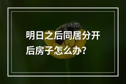 明日之后同居分开后房子怎么办？