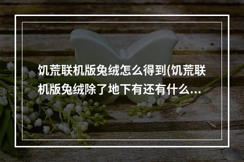 饥荒联机版兔绒怎么得到(饥荒联机版兔绒除了地下有还有什么办法得到)