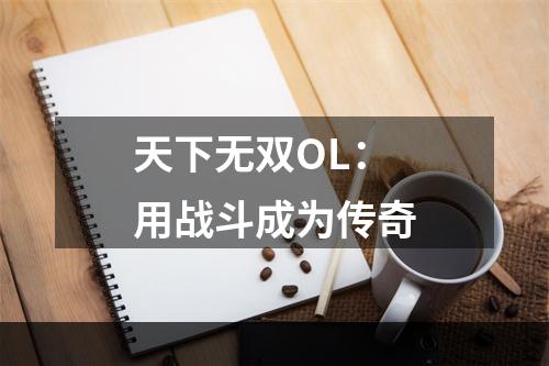 天下无双OL：用战斗成为传奇