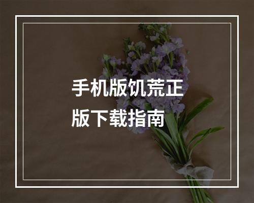 手机版饥荒正版下载指南