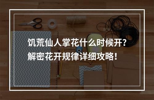 饥荒仙人掌花什么时候开？解密花开规律详细攻略！