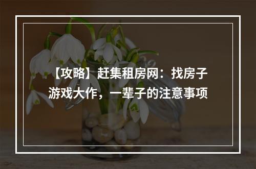 【攻略】赶集租房网：找房子游戏大作，一辈子的注意事项