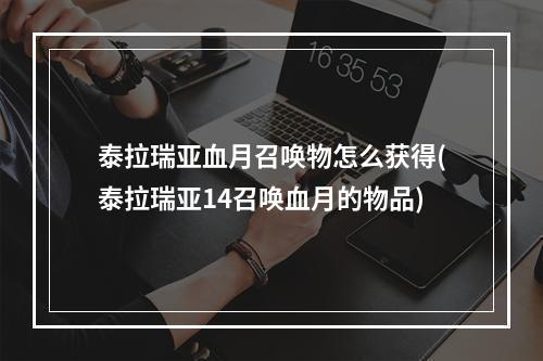 泰拉瑞亚血月召唤物怎么获得(泰拉瑞亚14召唤血月的物品)