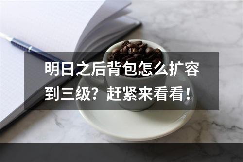 明日之后背包怎么扩容到三级？赶紧来看看！