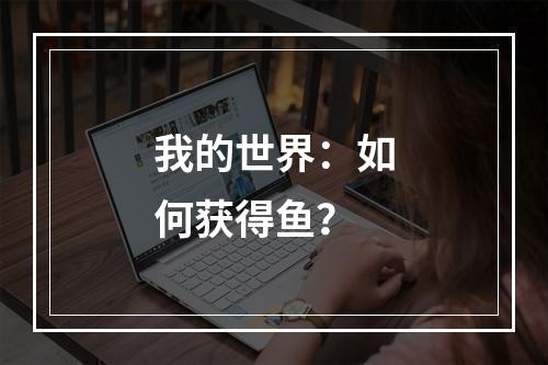 我的世界：如何获得鱼？