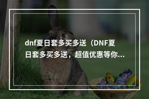 dnf夏日套多买多送（DNF夏日套多买多送，超值优惠等你拿！）