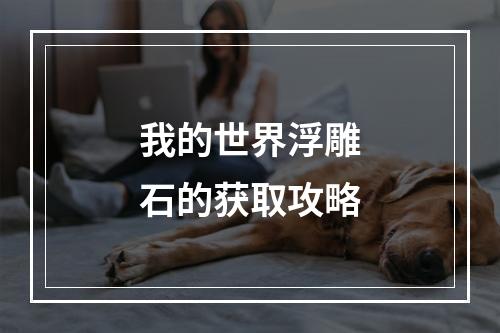 我的世界浮雕石的获取攻略