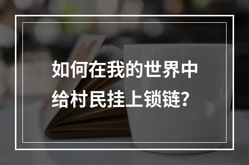 如何在我的世界中给村民挂上锁链？