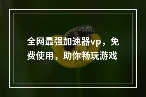 全网最强加速器vp，免费使用，助你畅玩游戏