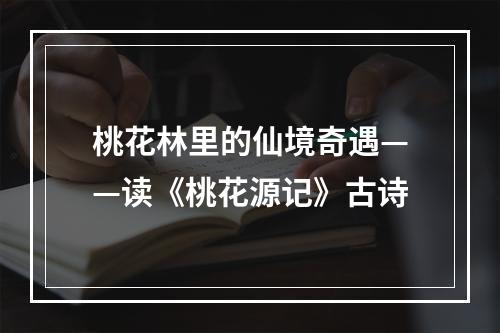 桃花林里的仙境奇遇——读《桃花源记》古诗