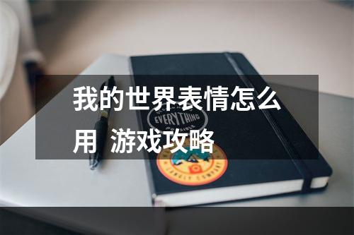 我的世界表情怎么用  游戏攻略