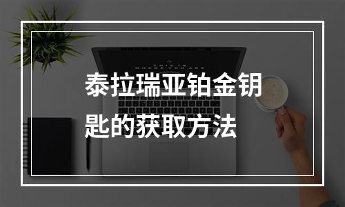 泰拉瑞亚铂金钥匙的获取方法