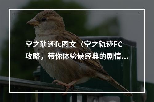 空之轨迹fc图文（空之轨迹FC攻略，带你体验最经典的剧情）