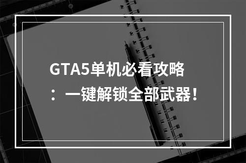 GTA5单机必看攻略：一键解锁全部武器！