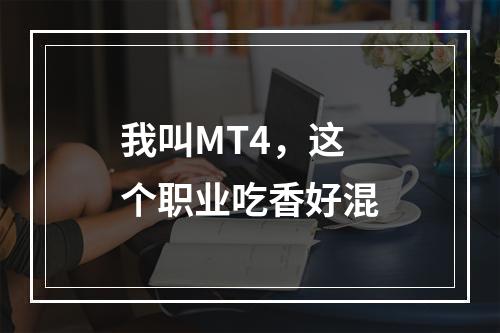 我叫MT4，这个职业吃香好混