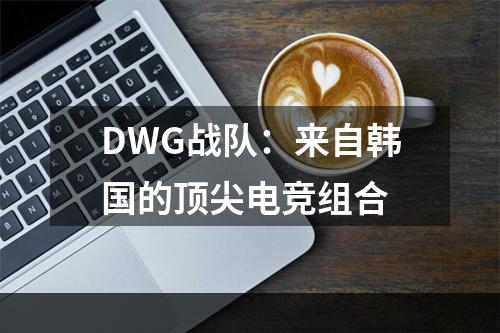 DWG战队：来自韩国的顶尖电竞组合