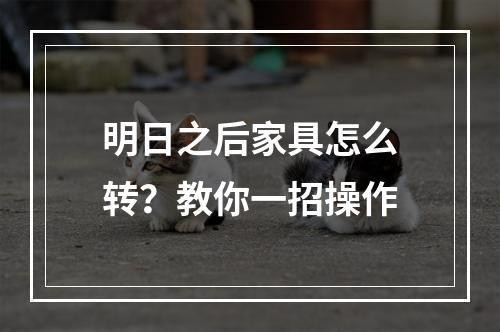 明日之后家具怎么转？教你一招操作