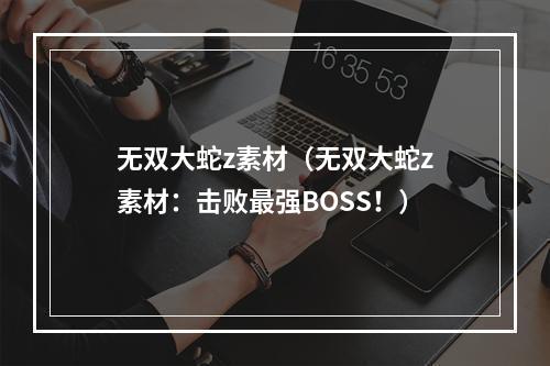 无双大蛇z素材（无双大蛇z素材：击败最强BOSS！）