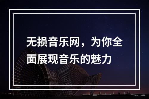 无损音乐网，为你全面展现音乐的魅力