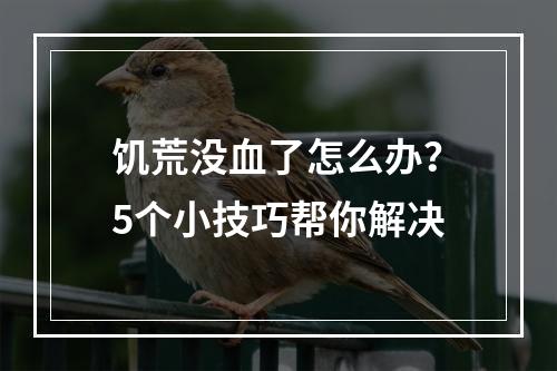 饥荒没血了怎么办？5个小技巧帮你解决