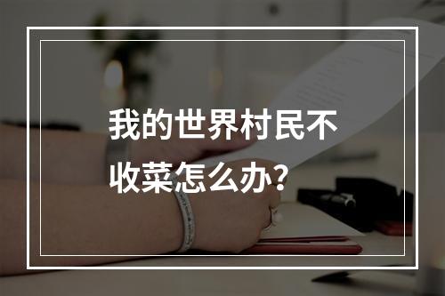 我的世界村民不收菜怎么办？