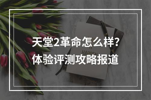 天堂2革命怎么样？体验评测攻略报道