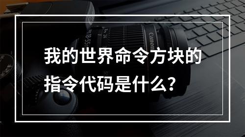 我的世界命令方块的指令代码是什么？