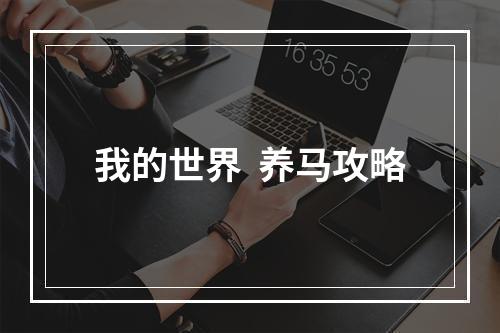 我的世界  养马攻略