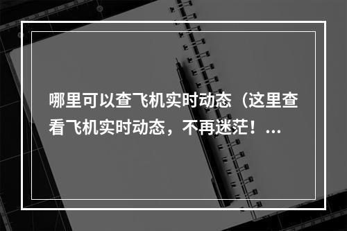 哪里可以查飞机实时动态（这里查看飞机实时动态，不再迷茫！）