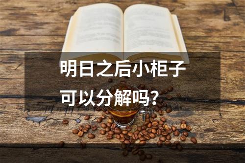 明日之后小柜子可以分解吗？