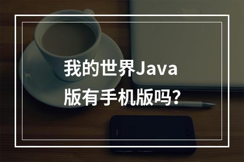 我的世界Java版有手机版吗？