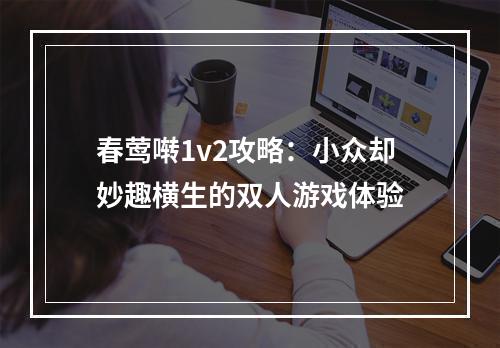 春莺啭1v2攻略：小众却妙趣横生的双人游戏体验