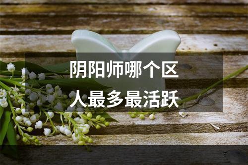 阴阳师哪个区人最多最活跃