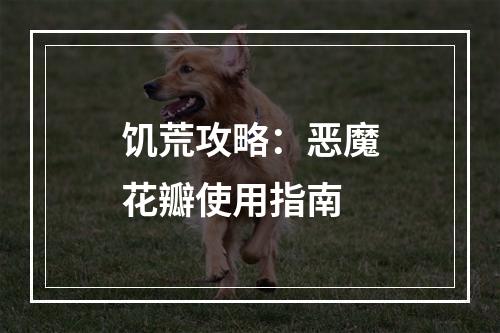 饥荒攻略：恶魔花瓣使用指南