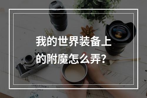 我的世界装备上的附魔怎么弄？