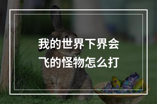 我的世界下界会飞的怪物怎么打