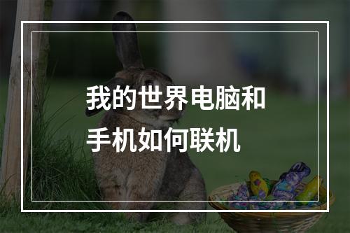 我的世界电脑和手机如何联机