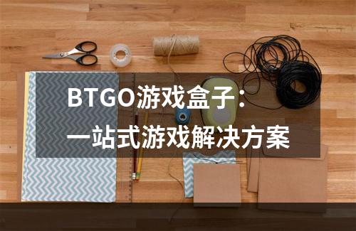 BTGO游戏盒子：一站式游戏解决方案