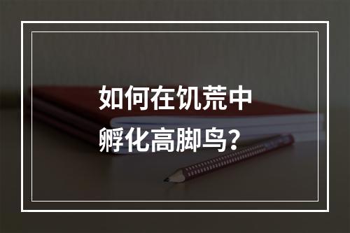 如何在饥荒中孵化高脚鸟？