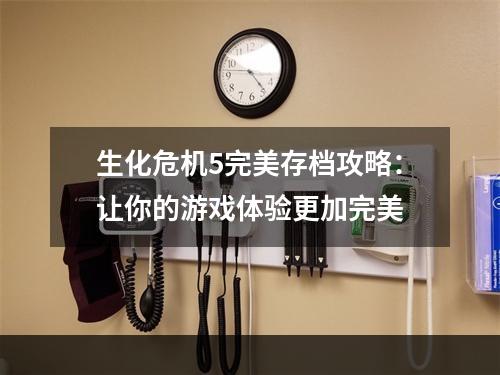 生化危机5完美存档攻略：让你的游戏体验更加完美