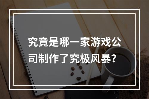 究竟是哪一家游戏公司制作了究极风暴？