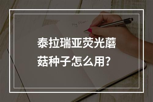 泰拉瑞亚荧光蘑菇种子怎么用？