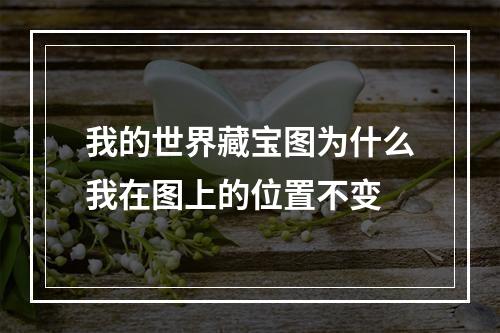 我的世界藏宝图为什么我在图上的位置不变