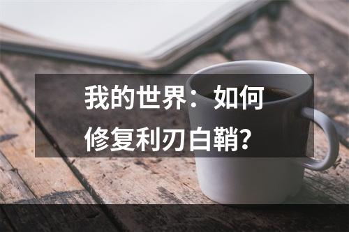 我的世界：如何修复利刃白鞘？