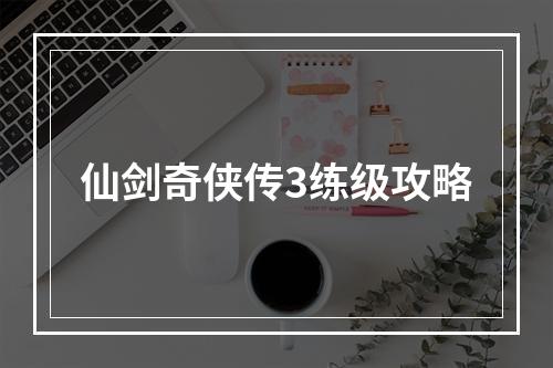 仙剑奇侠传3练级攻略