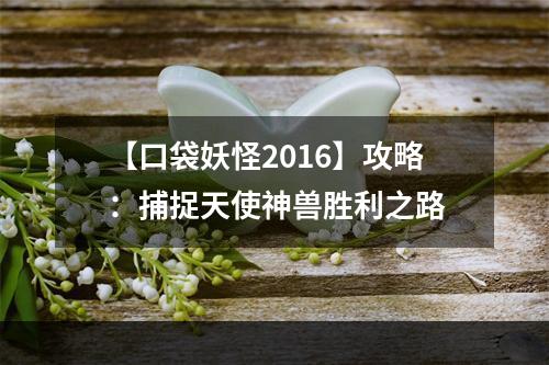 【口袋妖怪2016】攻略：捕捉天使神兽胜利之路